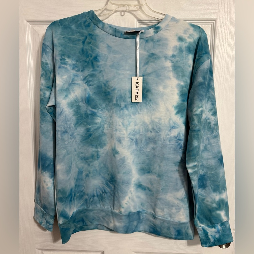 Katydid Sky Blue Tie-Dye Top